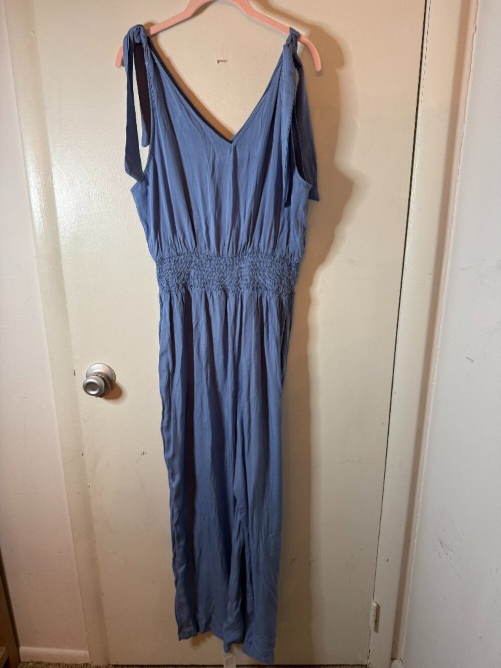 Cupshe Blue Jumpsuit with Shoulder Ties